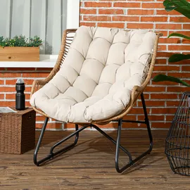 Outsunny Gartensessel 75 x 101 x 90 cm khaki