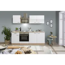 Respekta Küchenzeile Merle 210 cm Weiß