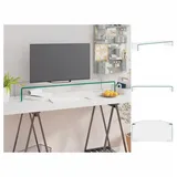 vidaXL TV-Tisch/Bildschirmerhöhung Glas Transparent 100x30x13 cm