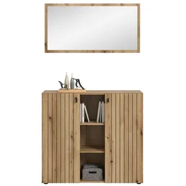 Möbel Boss STATION Garderobenkombination 106x192x37 cm braun