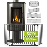 Bomi Kaminschutzgitter Milo in Schwarz | Gr.: 100-284 cm