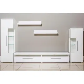 INOSIGN Trendmanufaktur Wohnwand 5-tlg. weiß/weiß hochglanz), (559998)