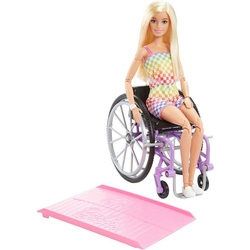 Barbie Anziehpuppe Fashionistas, im Rollstuhl bunt