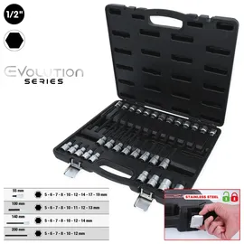 KS Tools 1/2 Bit-Stecknuss-Satz für Innensechskant-Schrauben 30-tlg.