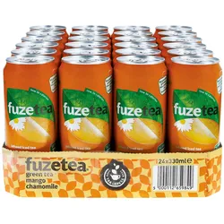 Fuzetea Green Tea Mango Chamomile 0,33 Liter Dose, 24er Pack