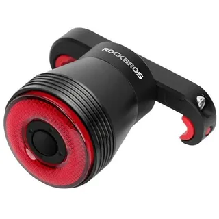 ROCKBROS Q5 Fahrrad-Rücklicht mit Smart-Stop-System, Schwarz