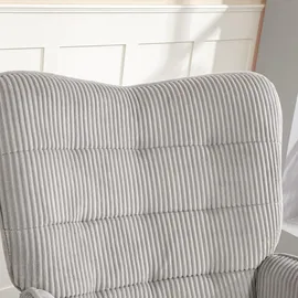 Homcom Schaukelsessel mit Armlehne Polyester 98 x 101 x 71 cm Hellgrau