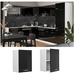 Vicco Hängeschrank Küchenschrank R-Line Solid Weiß Schwarz 45 cm modern