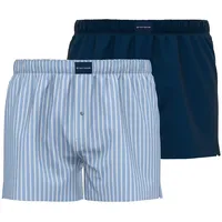 Tom Tailor Web-Boxershorts kariert Blau / Dunkelblau / Hellblau XXL 2er Pack