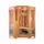 purehaven Infrarotkabine 120x120x190 cm aus kanadischem Hemlock-Holz Bluetooth-Soundsystem Timer Lichttherapie in 4 Farben digitale Steuerung - Braun