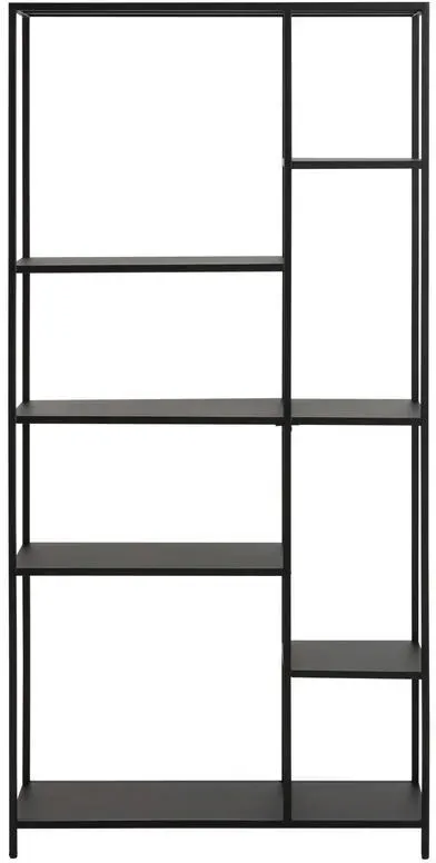 Designer-Bücherschrank L79,5cm schwarzes Metall PODIUM