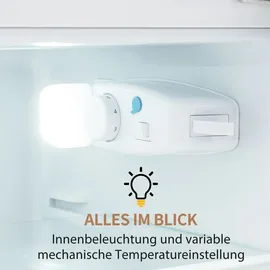 Merax BCD-102 Retro-Kühl-Gefrierkombination (92 l, 1010 mm hoch, Weiß)