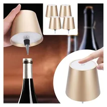 ideoon lights Akku Flaschenlampe Gold 4 St.