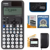 DynaTech Casio FX-85 DE CW mit schwarzer Tasche, Zirkelset blau,Folie,Buch,Garantie