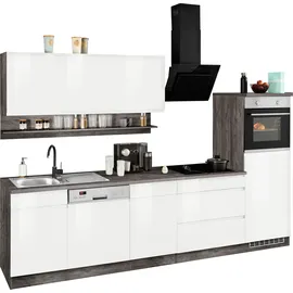 kochstation Küchenzeile KS-Virginia 300 cm weiß