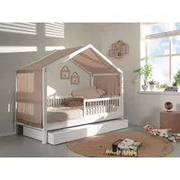 Vipack Hausbett 90 x 200 cm Buche massiv weiß lackiert