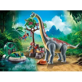 Playmobil Dinos Brachiosaurus-Begegnung mit Luftkissenboot 71819