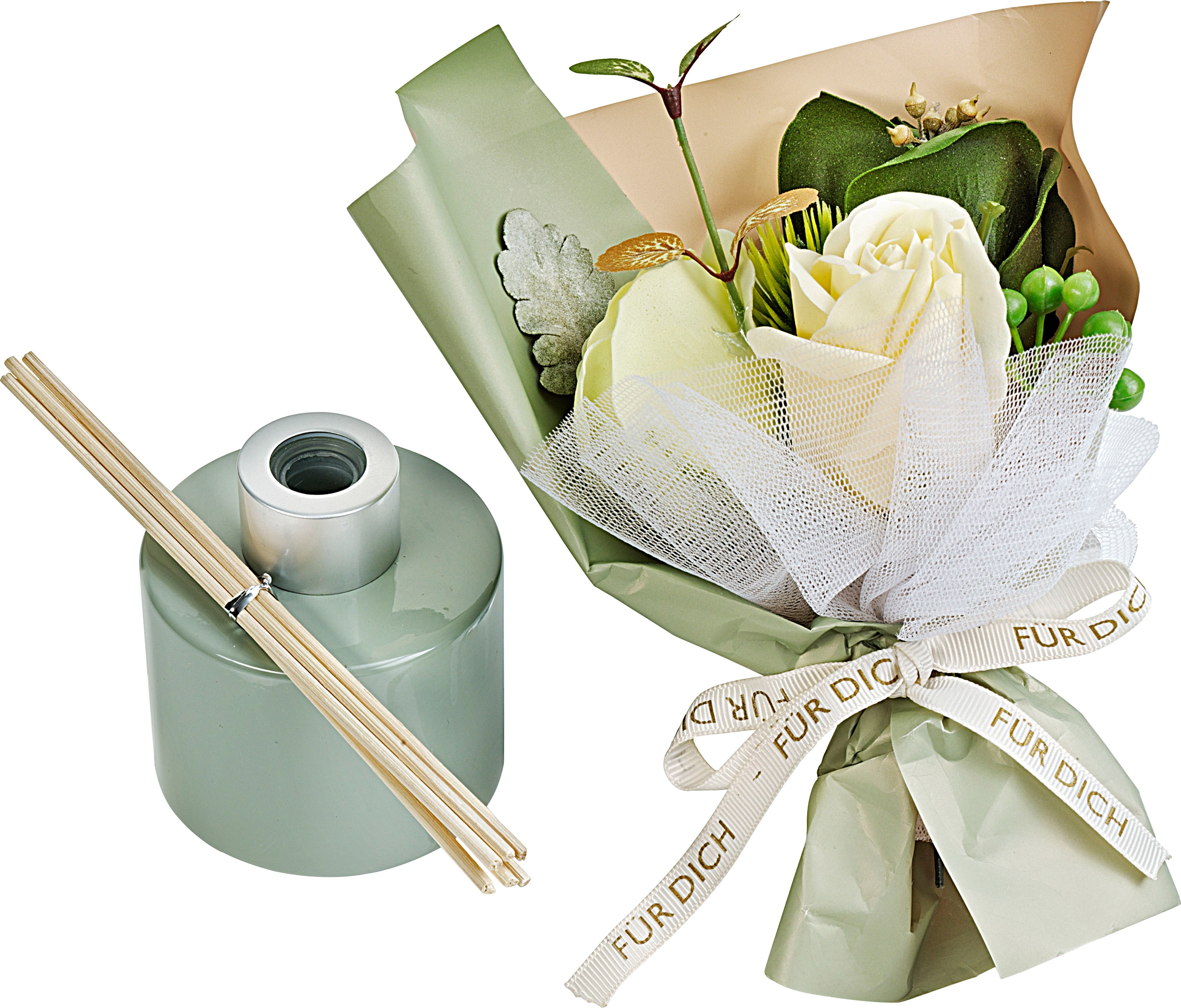 Geschenkset Raumduft Mit Blumen-Bouquet