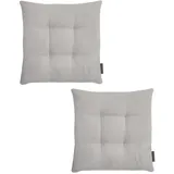 Magma Heimtex Stuhlkissen 35 x 35 x 5 cm grau gestreift 2-tlg.