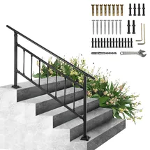 Vevor Handlauf Quadratisch 172,5x83,5 cm Schmiedeeisen