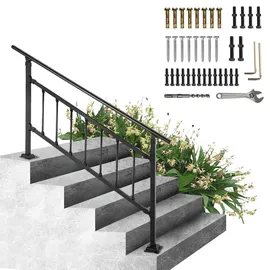 Vevor Handlauf Quadratisch 172,5x83,5 cm Schmiedeeisen