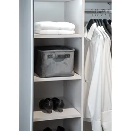 Home4You Aufbewahrungskorb 2er Set 33 x 23 x 23 cm grau