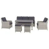 MWH Das Original Lodrino Loungeset 6-tlg. blau