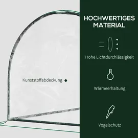 Outsunny Gewächshaus Metall Grün Folie 100 mm 2 m2