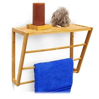 Relaxdays Bambus mit Regalaufbewahrung 30 x 42 x 20