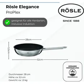 Rösle Elegance Bratpfanne 28 cm mit Antihaftversiegelung