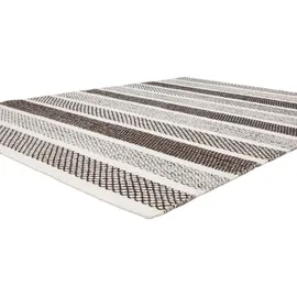 rug and roll Skandi Handwebteppich 55 x 80 cm Grau