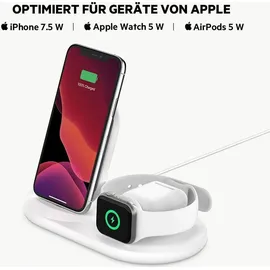 Belkin BoostCharge 3-in-1 Wireless Charger for Apple Devices weiß (WIZ001vfWH)