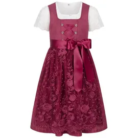 Nübler Dirndl Kinderdirndl Gundi in Beere von Nübler - Rocklänge knielang rot 128