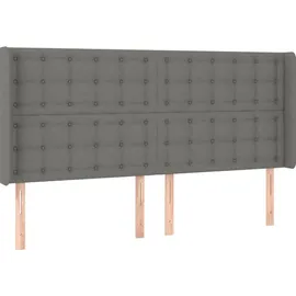 vidaXL Boxspringbett mit Matratze & LED Dunkelgrau 180x200 cm Stoff