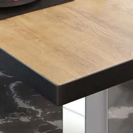 GGM Möbel Bistrotisch 80 x 80 x 75 cm Braun/Schwarz