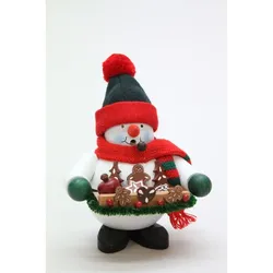 Christian Ulbricht Räuchermännchen Schneemann mit Lebkuchen 17,5 cm