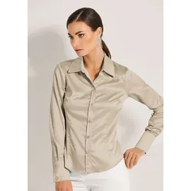 Madeleine Hemdbluse mit glänzendem Finish Beige 40