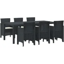 vidaXL Garten Essgruppe 7-tlg. Anthrazit