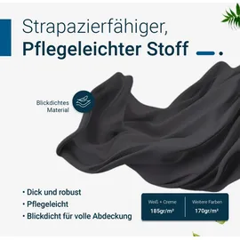 TexDeko Biertischhusse Premium Anthrazit 220 x 70 cm