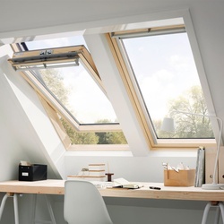 VELUX Dachfenster GGL 3062 Schwingfenster Holz/Kiefer ENERGIE SCHALLSCHUTZ Fenster, 78x98 cm (MK04)