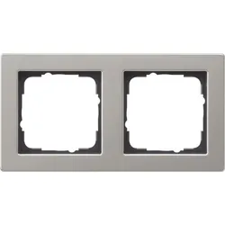Gira Rahmen 2-fach Edelstahl Metall E2 021233