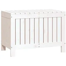 vidaXL Gartentruhe Weiß 76x42,5x54 cm Massivholz Kiefer
