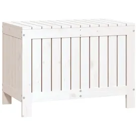 vidaXL Gartentruhe Weiß 76x42,5x54 cm Massivholz Kiefer