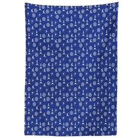 ABAKUHAUS Tischdecke Leuchtturm 140 x 200 cm Blau