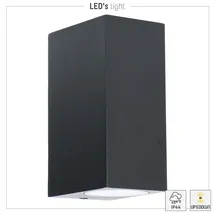 LED's light Außenwandleuchte LED 2xGU10 schwarz