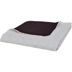 Zweiseitige Tagesdecke Gesteppt Beige/Braun 230x260 cm
