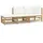 vidaXL Lounge-Set 3-tlg. creme bambus inkl. Kissen 3155204