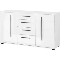 INOSIGN Sideboard »Cantara, moderner Schrank, Kommode in Eiche Evoke oder weiß«, schwarze Stangengriffe, ausreichend Stauraum, vielseitig einsetzbar INOSIGN weiß