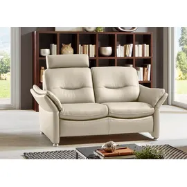 Hukla Couch Glattleder 2-Sitzer Beige