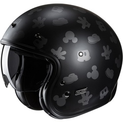 HJC V31 Disney Mickey Retro Jet Helm, zwart-grijs, S